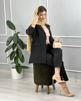 کت شلوار دکمه دار پرنسا