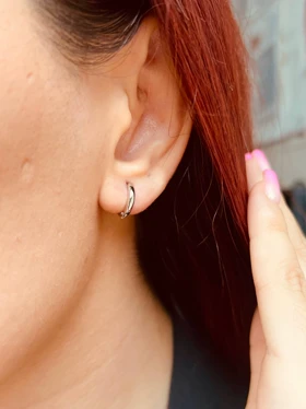 گوشواره حلقه ساده ریز ژوپینگ M49