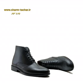 نیم بوت مردانه چلسی هشترک بندی بغل زیپ‌دار چرم طبیعی