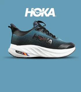 کفش کتانی مشکی آبی HOKA مدل 7394