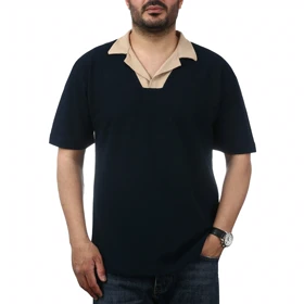 پولوشرت آستین کوتاه یقه شکاری مردانه سیزر مدل 15611241