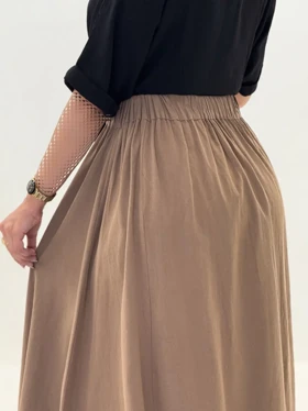 4272-دامن لینن کتان