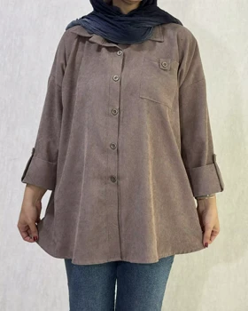 مانتو مخمل کبریتی روژان