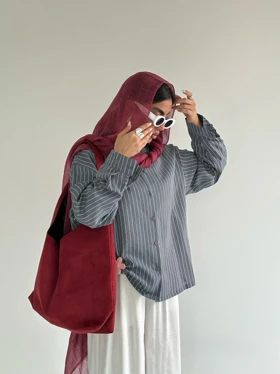 شومیز راه راه یقه هفت