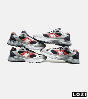 کفش کتانی بزرگ پا طوسی قرمز سرمه ای NEW BALANCE 993