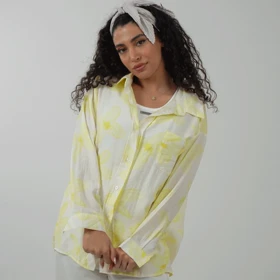 شومیز گل‌دار kedi (زرد)