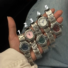 ساعت مچی زنانه طرح کارتیر بالن بلو تقویم دار