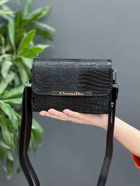 کیف مستطیلی ورنی طرح DIOR