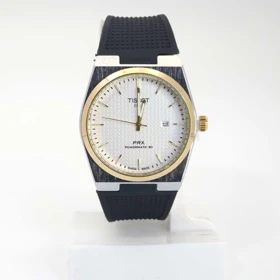 ساعت مچی مردانه تیسوت Tissot 1853 PRX تاریخ دار با ماندگاری رنگ بالا کد 2 (تمام مشکی ، با صفحه سفید)