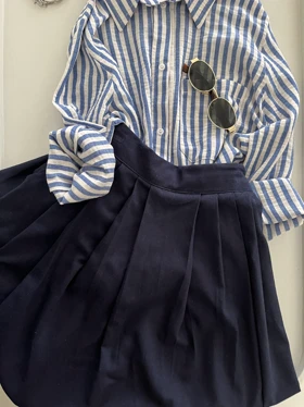 دامن لینن بلند تابستانه خنک و سبک - مدل ماریا کد 087