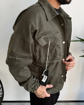 کت کتان سبز برند BALENCIAGA