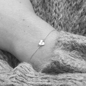 دستبند نقره حکاکی "کالکشن حرف عشق" کد 0313