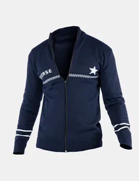 ژاکت بافت مردانه زیپ‌دار یقه ایستاده Converse