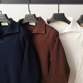 بلوز یقه شکاری آستین بلند