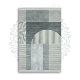 *جدید* فرشینه از جنس پارچه شانل مخمل ترک طرح فانتزی برند دفه کد 1697