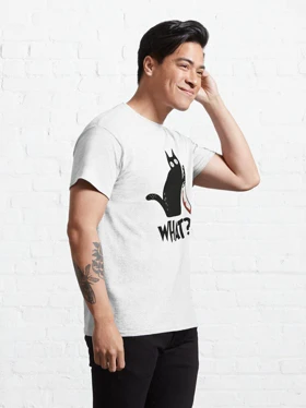 تیشرت Nightmare Before Christmas طرح Cat What? Murderous Black Cat With Knife کد 260665