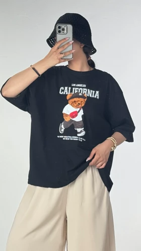 تیشرت TEDDY CALIFORNIA کد 1400246 (مشکی)