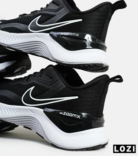 کفش کتانی مردانه و زنانه مشکی سفید NIKE zoom x