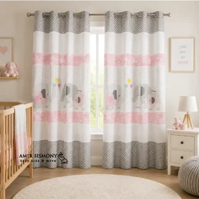 پرده اتاق کودک رزبرن طرح FAMILYLOVE-GIRL