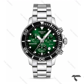 ساعت تیسوت مدل Seastar مردانه کورنوگراف صفحه سبز Tissot-10662-G
