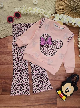 بلوز با شلوار دمپا پلنگی