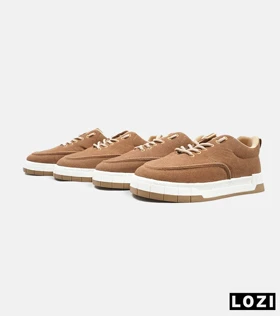 کفش کتانی مردانه قهوه ای سفید PULL&BEAR