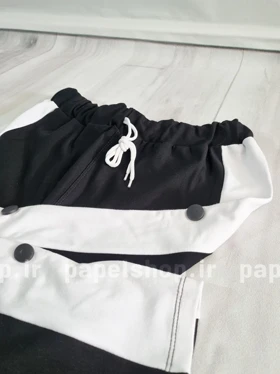 شلوار بگ نوار دوزی بغل دکمه