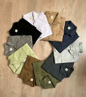 پیراهن کتان دوجیب 2639