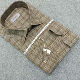 پیراهن چهارخونه مردانه قواره ازاد ( قواره کلاسیک ) _ استین بلند