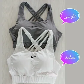 نیم‌تنه ورزشی زنانه پشت رومی نایک