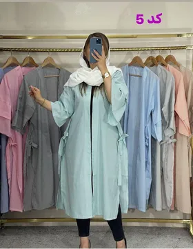مانتو بغل بند دار بلند کد 0177