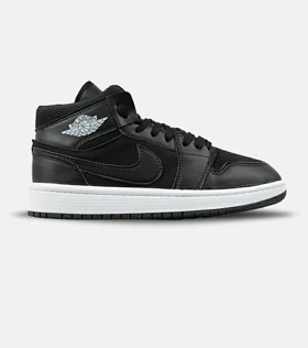 کفش کتانی ساق‌دار مردانه و زنانه مشکی NIKE jordan 1 مدل 7702