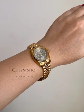 ساعت رولکس زنانه datejust طلائی جدید