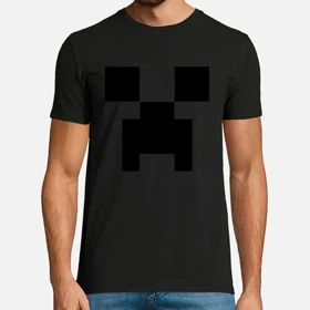 تیشرت Minecraft طرح کریپر مشکی