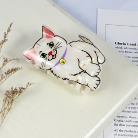 کلیپس مو زنانه مدل گربه اشرافی کریستالی کد 1539