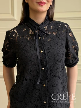 شومیز آستین کوتاه دانتل