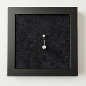 پیرسینگ نقره ناف طرح توپی