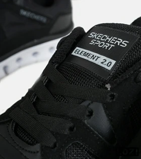 کفش کتانی طبی زنانه و مردانه مشکی SKECHERS element 2.0 مدل 6379