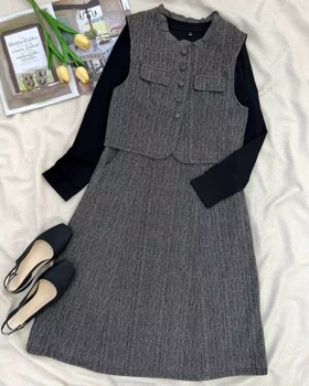 ست سارافن و جلیقه فول نگین کد 5469