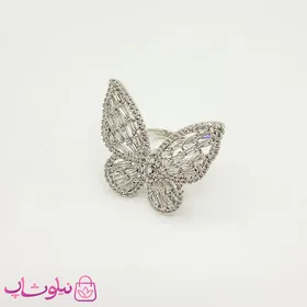 انگشتر دخترانه پروانه YSX نقره ای رنگ