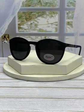 خرید عینک آفتابی پرسول مدل P6812 فریم گرد فریم کائوچو سبک عدسی پلیکربنات UV400 پلاریزه