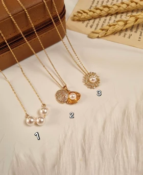 گردنبند مروارید مینیمال ژوپینگ