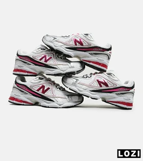 کفش کتانی مردانه و زنانه سفید سرخابی NEW BALANCE 1064
