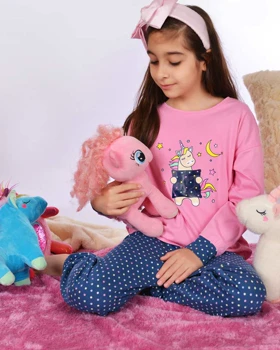 تیشرت و شلوار یونیکورن خالدار بچه گانه