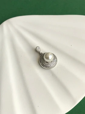 پلاک نقره مرواریدی 3
