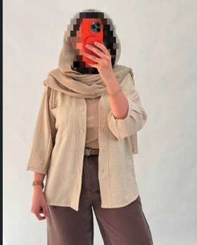 شومیز یقه هفت مدل تینا کد 50238