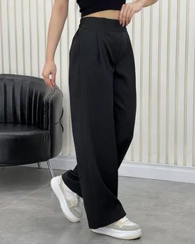 شلوار بگ سوپر کرپ دابل ترک مدل پشت کش قد 110