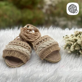 صندل مکرومه بافی مدل افرا