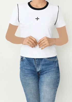 تیشرت وسط گلدوزی
