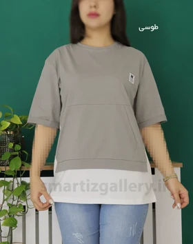 تیشرت لانگ دو رنگ